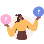 Girl balancing yes or no