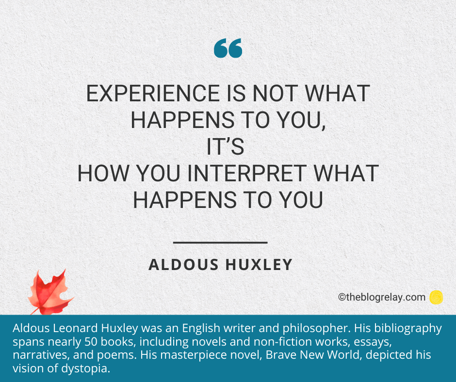Quote against a textured background with a brief intro about the quote author.