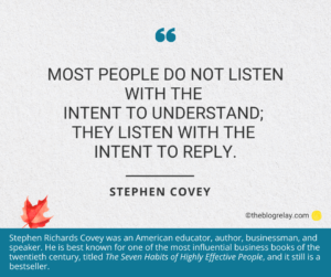 Stephan Covey: Do You Listen to React or Understand?
