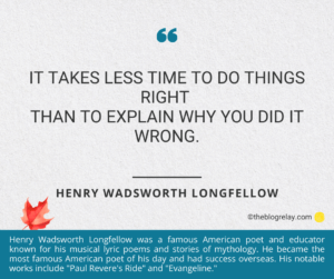 Henry Wadsworth Longfellow: Minimize Explanations