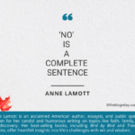 No is Enough, Says Anne Lamott