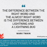 The Power of Right Words by Mark Twain