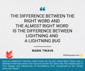 The Power of Right Words by Mark Twain